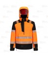 Chubasquero de alta visibilidad con membrana impermeable y transpirable