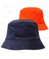 Gorro reversible marino/Naranja flúor