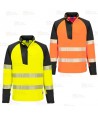 Sudadera alta visibilidad de media cremallera y altamente transpirable