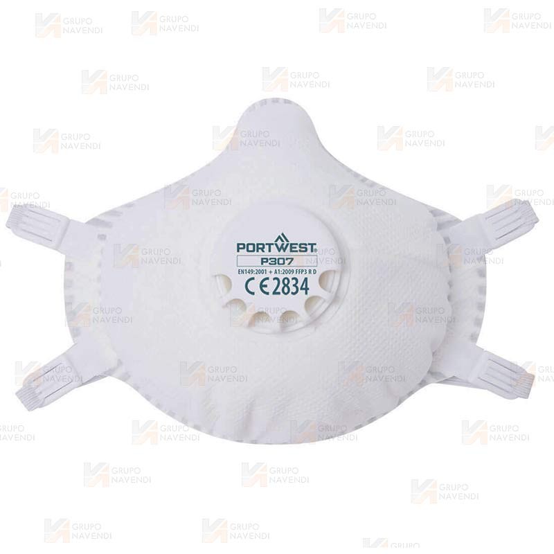 Mascarilla dolomita reutilizable con válvula tipo FFP3 R D (5 unid.)