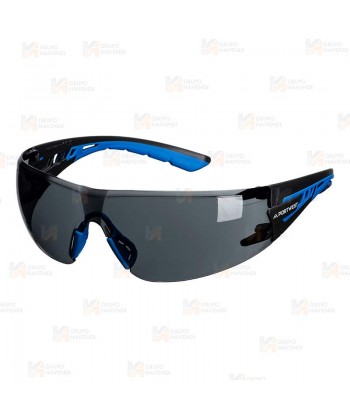 Gafas de seguridad KN envolventes con patillas muy flexibles con ocular color ahumado