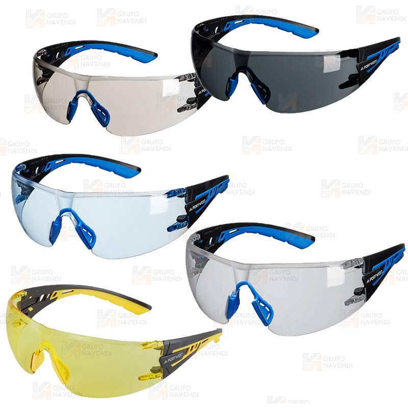 Gafas de seguridad KN envolventes con patillas muy flexibles