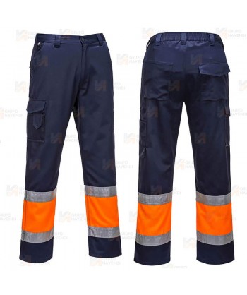 Pantalón multibolsillos muy ligero, bicolor alta visibilidad