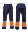 Pantalón multibolsillos muy ligero, bicolor alta visibilidad