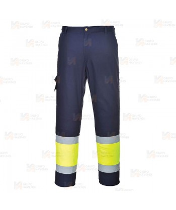 Pantalón multibolsillos muy ligero, bicolor alta visibilidad