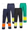 Pantalón multibolsillos muy ligero, bicolor alta visibilidad