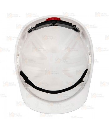 Casco de seguridad Expertline con ruleta color blanco