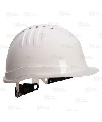 Casco de seguridad Expertline con ruleta color blanco