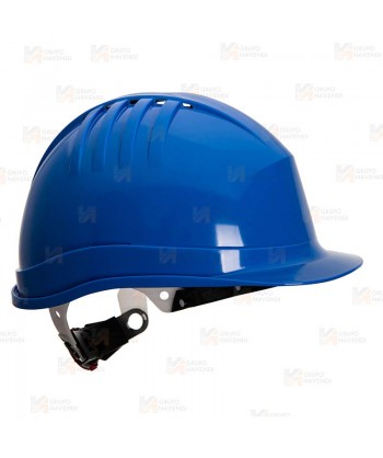 Casco de seguridad Expertline con ruleta color azul