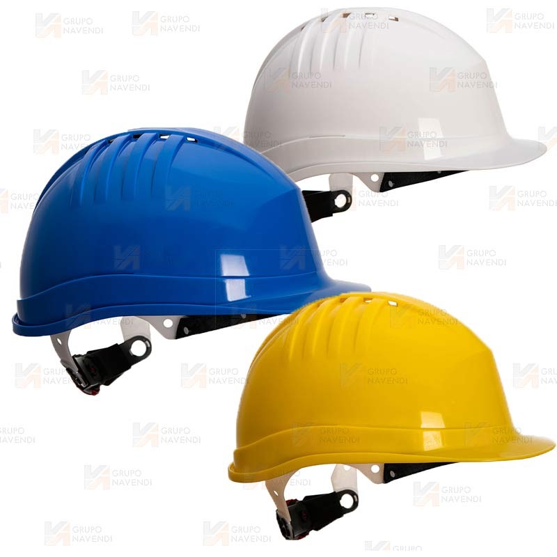 Casco de seguridad Expertline con ruleta color blanco