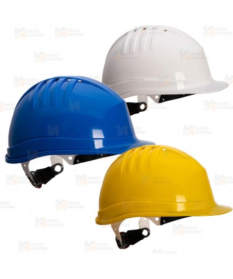 Casco de seguridad Expertline con ruleta color blanco