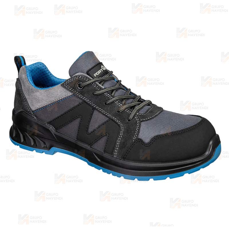 Zapatos de seguridad de ante textil no metálico S1PS SR FO