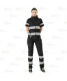 Chaleco softshell negro con cintas reflectantes segmentadas