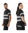 Camiseta transpirable con cintas reflectantes segmentadas