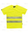 Camiseta alta visibilidad clase 2 de manga corta con cintas segmentadas