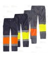 Pantalón Alta visibilidad multibolsillos con tejido elástico