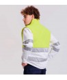 Chaleco bicolor acolchado de alta visibilidad para industria alimentaria