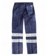 Pantalones multibolsillos con cintas reflectantes marino