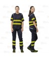 Pantalones multibolsillos con cintas reflectantes segmentadas diseño "Slim Fit"