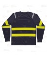Camiseta transpirable con cintas reflectantes segmentadas amarillas