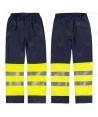 Pantalón bicolor de alta visibilidad antiestático y protección química