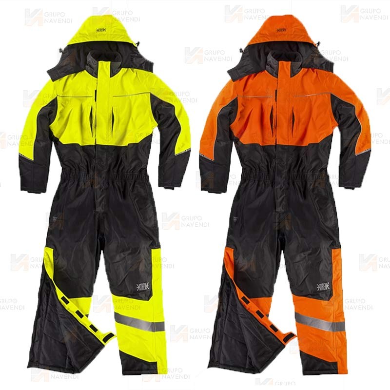 Buzo bicolor, impermeable para bajas temperaturas