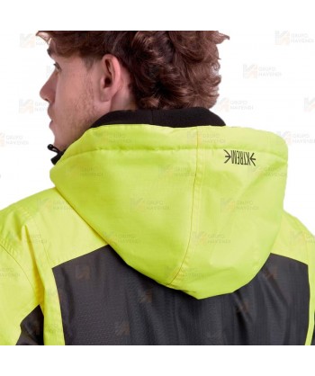 Parka bicolor, impermeable para bajas temperaturas. Tejido Ripstop