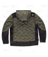 Chaqueta Softshell acolchado bicolor, con capucha