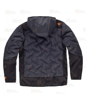 Chaqueta Softshell acolchado bicolor, con capucha