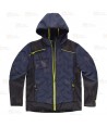 Chaqueta Softshell acolchado bicolor, con capucha