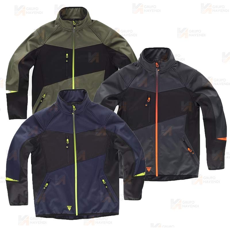 Chaqueta Softshell  bicolor repelente al agua