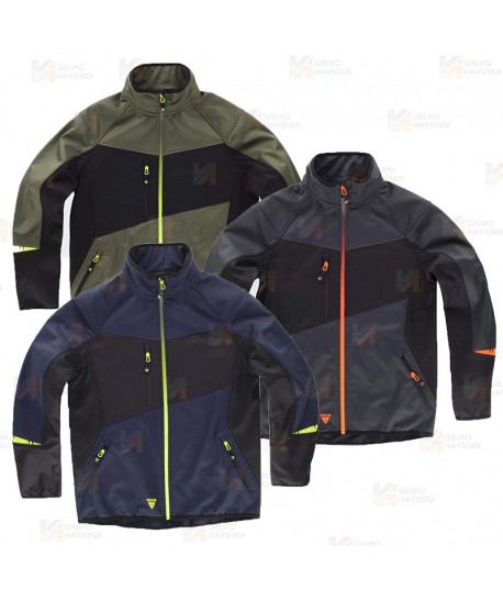 Chaqueta Softshell  bicolor repelente al agua