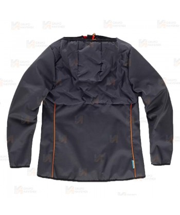 Chaqueta Softshell acolchado bicolor, con capucha