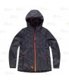 Chaqueta Softshell acolchado bicolor, con capucha