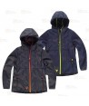Chaqueta Softshell acolchado bicolor, con capucha