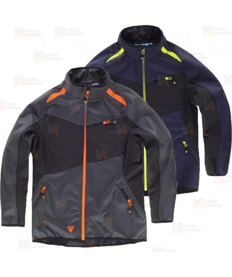 Chaqueta Softshell  bicolor repelente al agua para mujer