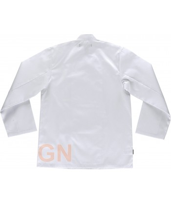 Chaqueta de cocina unisex de manga larga blanca