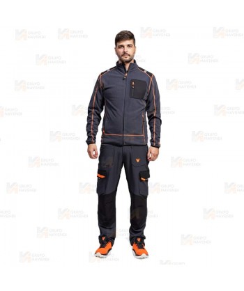 Chaqueta de forro polar laboral bicolor