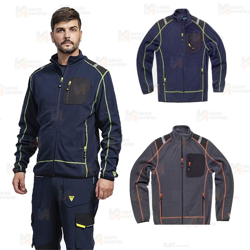 Chaqueta de forro polar laboral bicolor