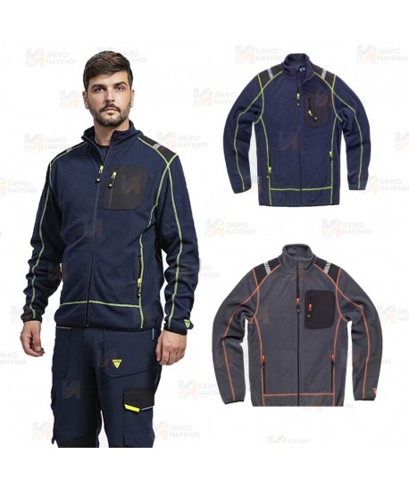 Chaqueta de forro polar laboral bicolor