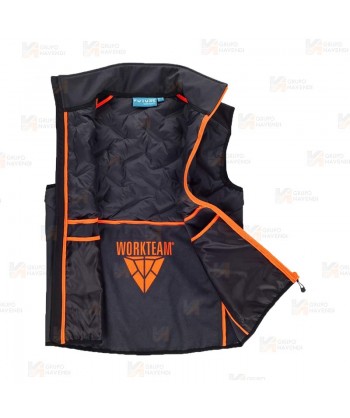 Chaleco laboral acolchado combinado con tejido Softshell