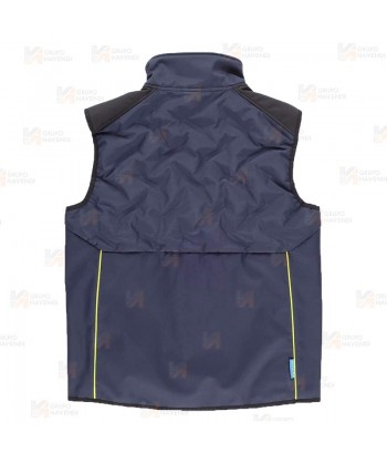 Chaleco laboral acolchado combinado con tejido Softshell