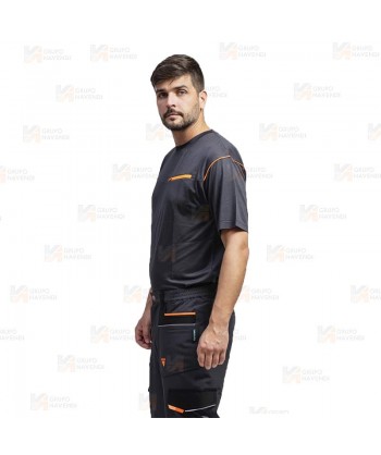 Camiseta laboral combinada con tejido altamente transpirable