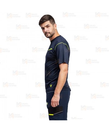 Camiseta laboral combinada con tejido altamente transpirable