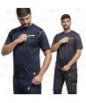 Camiseta laboral combinada con tejido altamente transpirable