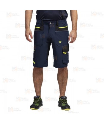 Pantalón bermuda laboral multibolsillos con tejido elástico