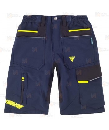 Pantalón bermuda laboral multibolsillos con tejido elástico