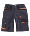 Pantalón bermuda laboral multibolsillos con tejido elástico