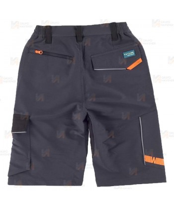Pantalón bermuda laboral multibolsillos con tejido elástico