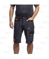 Pantalón bermuda laboral multibolsillos con tejido elástico